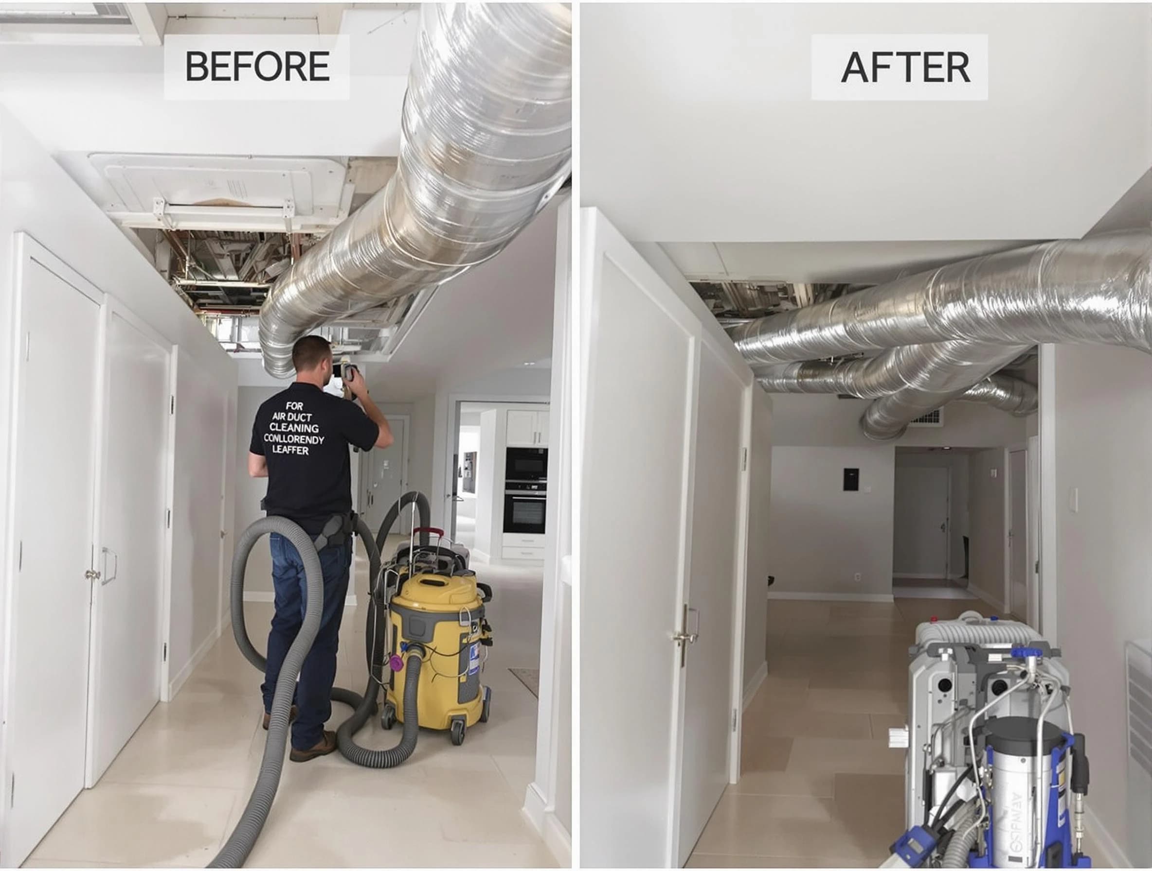 Sunset Air Duct Cleaning professional performing thorough air duct cleaning in Sunset