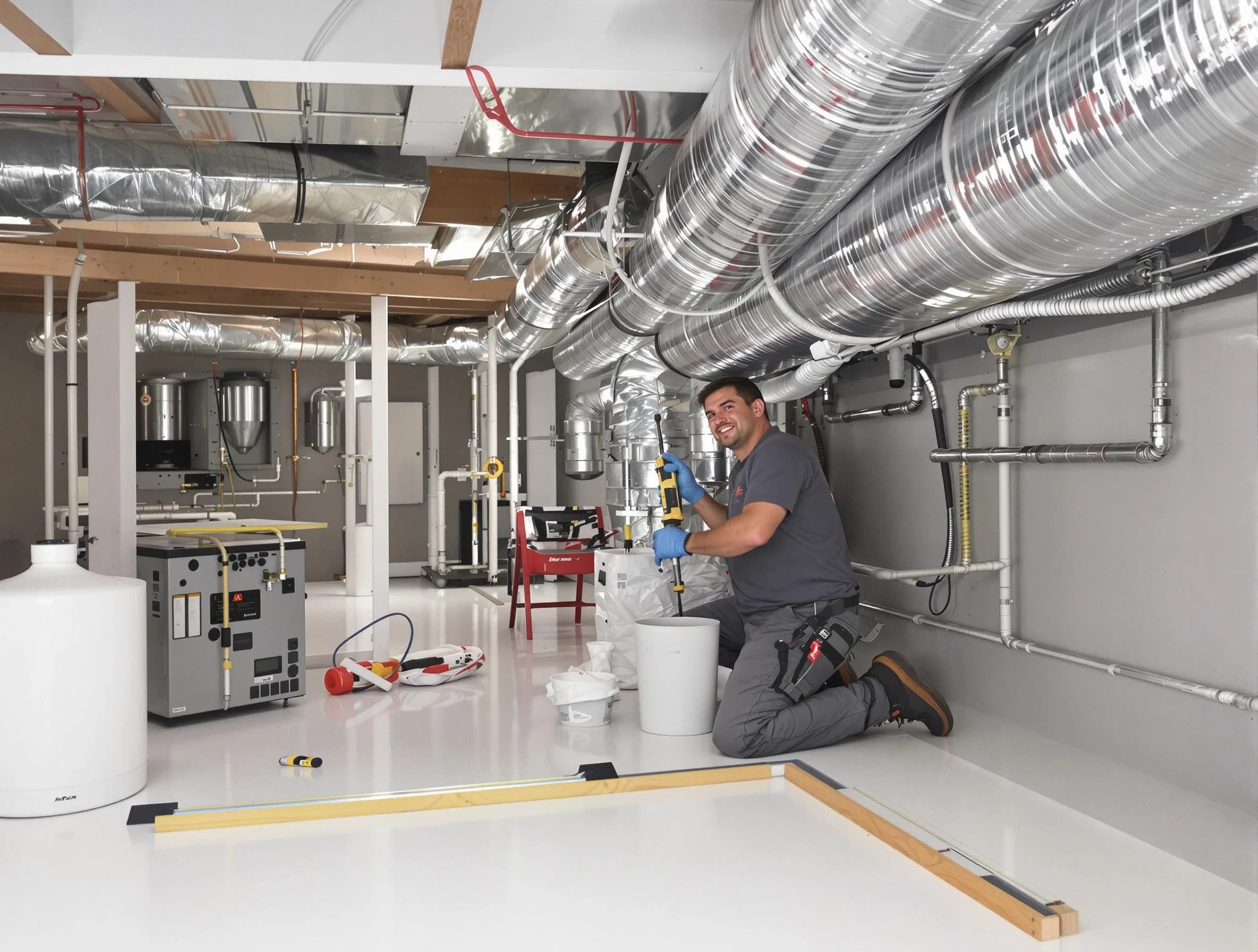 Professional duct sealing service by Sunset Air Duct Cleaning in Sunset