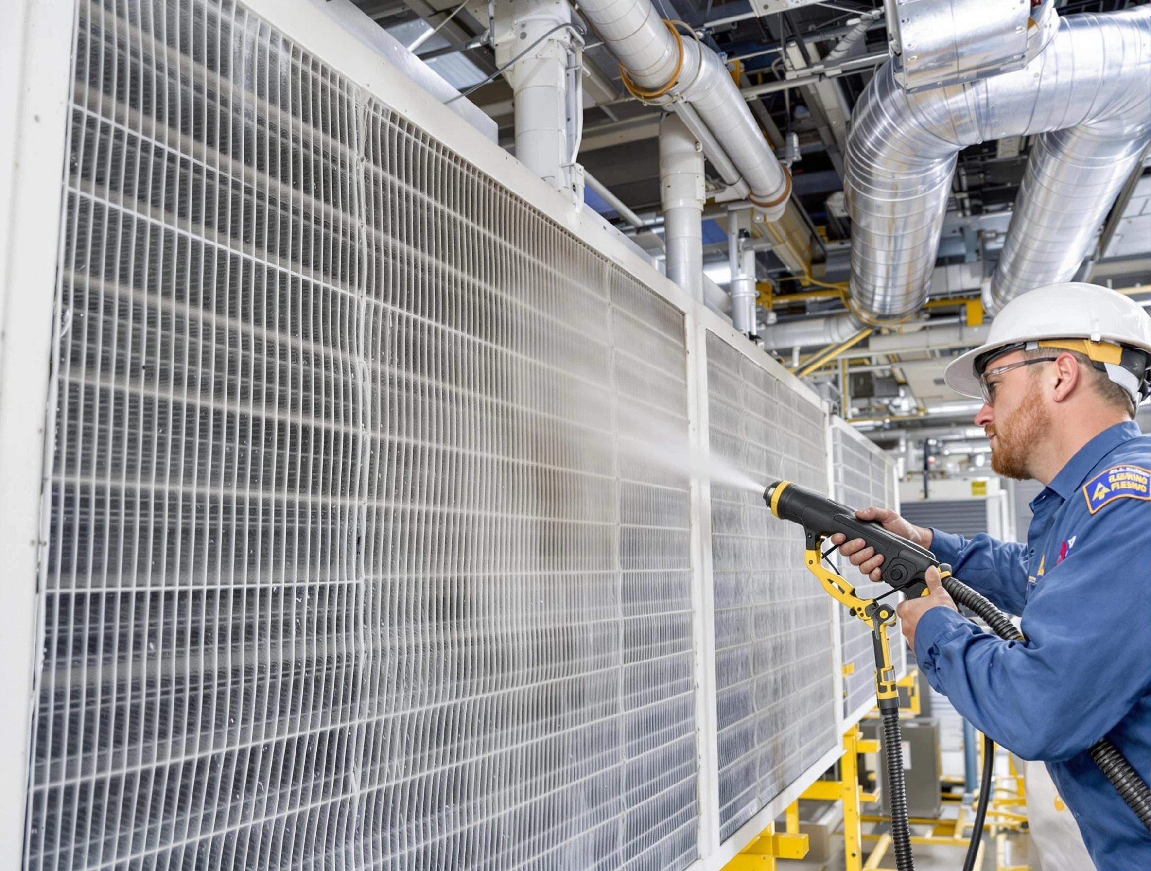 Professional commercial coil cleaning by Sunset Air Duct Cleaning in Sunset